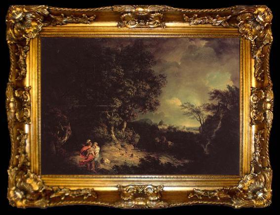 framed  JONES, Thomas Landscape with Dido and Aeneas, ta009-2